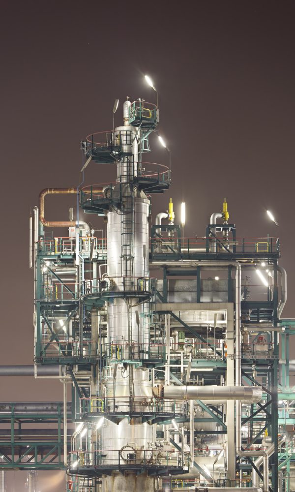 Refinery Detail At Night
